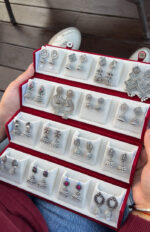 16 PC OXIDISED JHUMKA + BLUE BOX