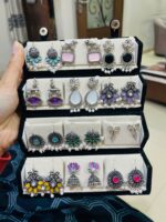 Luxury Oxidised Designer Earrings Combo Set 💎✨