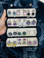 Luxury Oxidised Designer Earrings Combo Set 💎✨ - Image 2