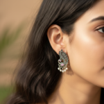 16 PC OXIDISED JHUMKA + BLUE BOX - Image 3