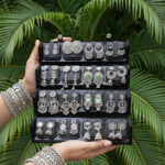 OXIDISED JHUMKA + 16 White Jhhumka with + Box