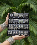 OXIDISED JHUMKA + 16 White Jhhumka with + Box - Image 4